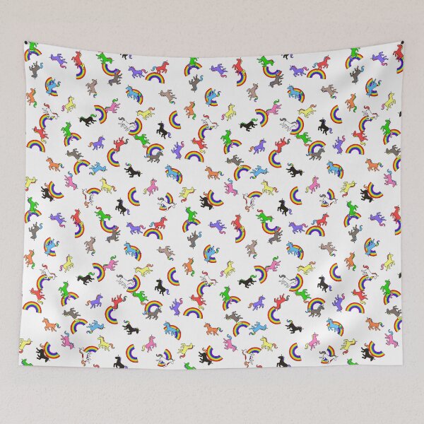Item preview, Unicorns And Rainbows Epic Pattern designed and sold by jezkemp.