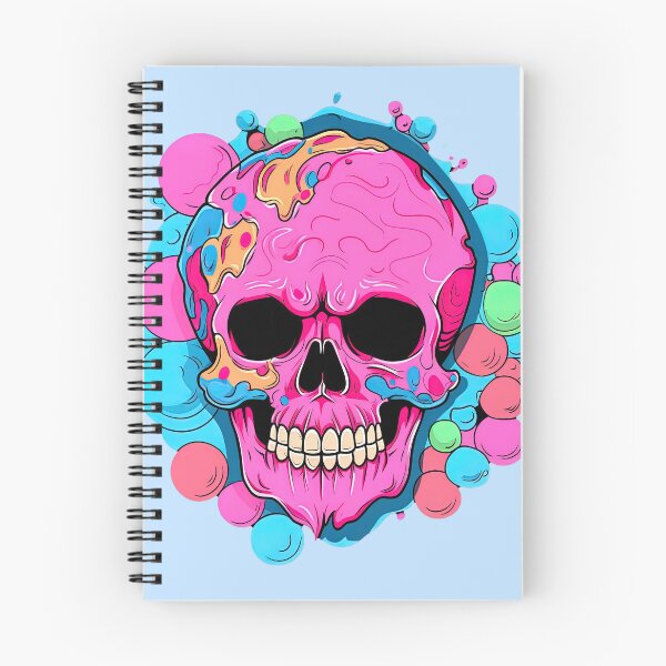 Item preview, Colorful Bubblegum Skull Lollipop Pink and Blue Sweets Juicy Spooky Halloween designed and sold by BubbleBone.