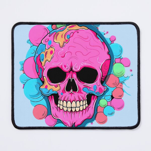 Item preview, Colorful Bubblegum Skull Lollipop Pink and Blue Sweets Juicy Spooky Halloween designed and sold by BubbleBone.
