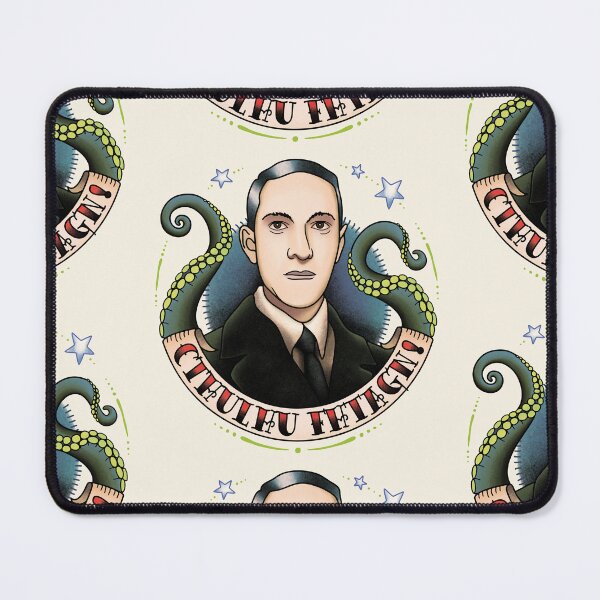 Item preview, Lovecraft Cthulhu Fhtang Old School Tattoo Design for Book Lovers designed and sold by RedHillPrints.