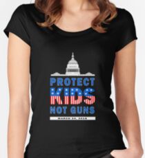 Protect Kids Not Guns- March for Our Lives Tshirt Women's Fitted Scoop T-Shirt