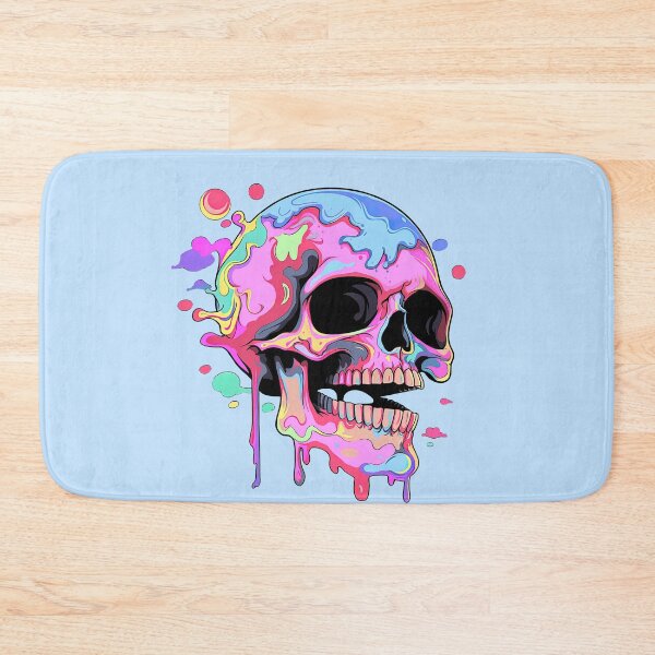 Item preview, Colorful Bubblegum Skull Lollipop Pink and Blue Sweets Juicy Spooky Halloween designed and sold by BubbleBone.