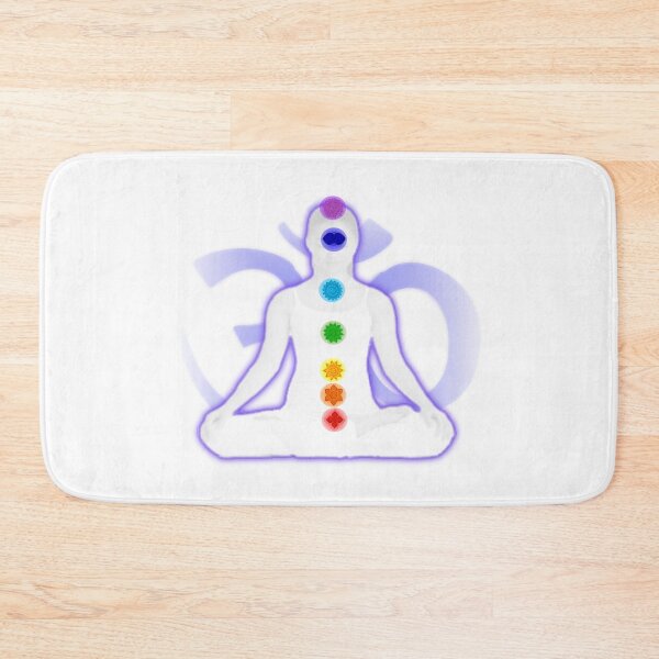 Item preview, Chakra Mediation 1-White with OM designed and sold by m2inspiration.