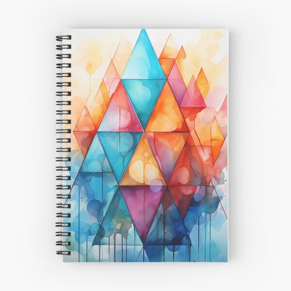 Item preview, Abstract painting of overlapping triangles designed and sold by WallWhimsyWorks.