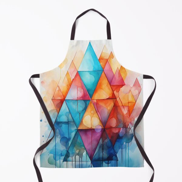 Item preview, Abstract painting of overlapping triangles designed and sold by WallWhimsyWorks.