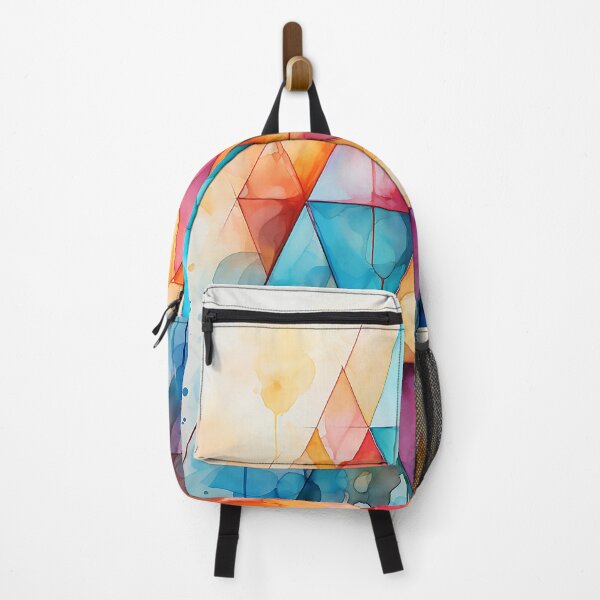 Item preview, Abstract painting of overlapping triangles designed and sold by WallWhimsyWorks.