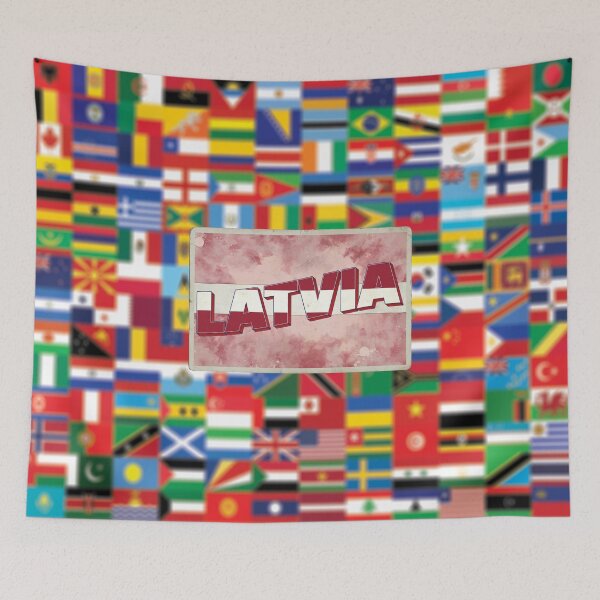 Item preview, Latvia Vintage style retro souvenir designed and sold by DeveloperProp0.