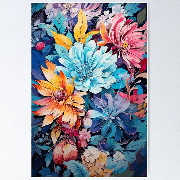 Item preview, Vibrant Floral Harmony designed and sold by TheFrenchVegan.