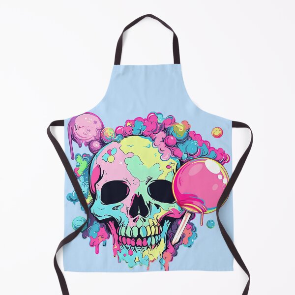 Item preview, Colorful Bubblegum Skull Lollipop Pink and Blue Sweets Juicy Spooky Halloween designed and sold by BubbleBone.