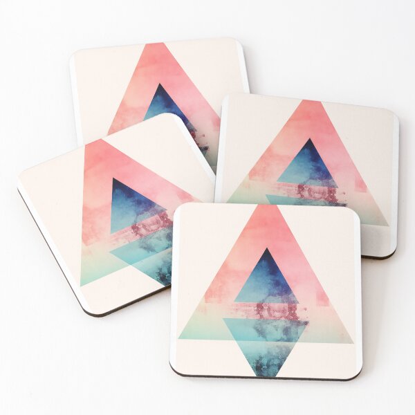 Item preview, Abstract painting of overlapping triangles designed and sold by WallWhimsyWorks.