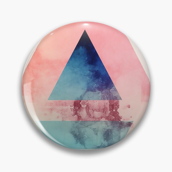 Item preview, Abstract painting of overlapping triangles designed and sold by WallWhimsyWorks.