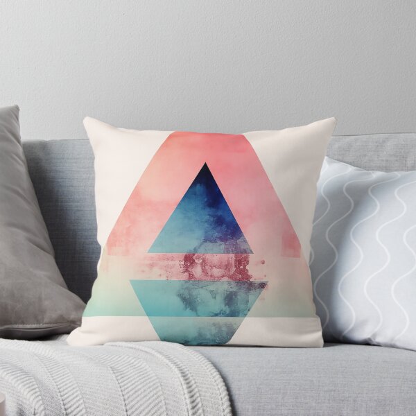 Item preview, Abstract painting of overlapping triangles designed and sold by WallWhimsyWorks.