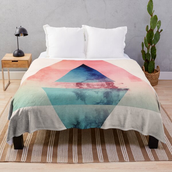 Item preview, Abstract painting of overlapping triangles designed and sold by WallWhimsyWorks.