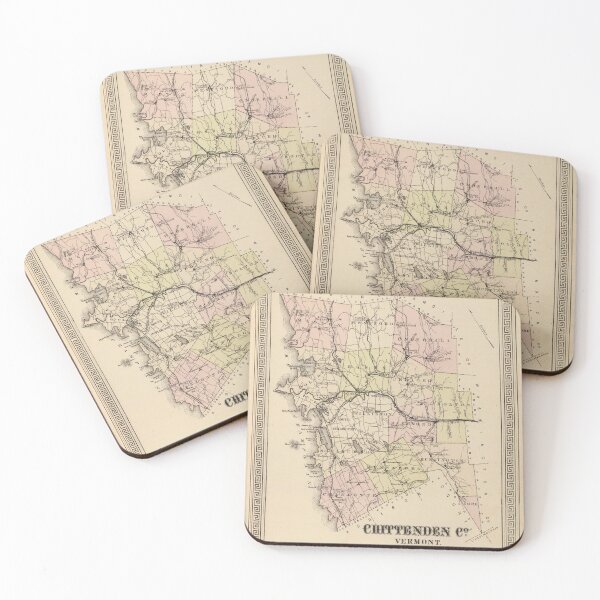 Item preview, Vintage Map of Chittenden County VT (1876) designed and sold by BravuraMedia.