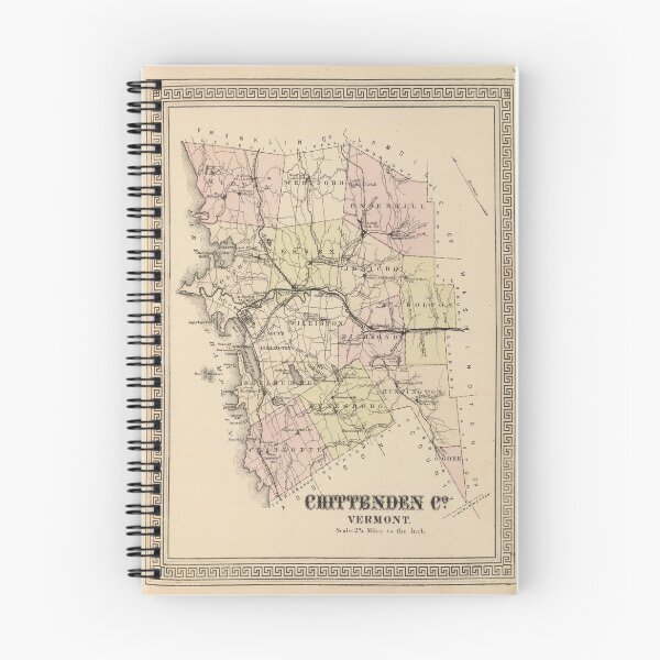 Item preview, Mapa antiguo del condado de Chittenden, VT (1876) designed and sold by BravuraMedia.