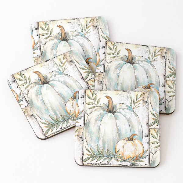 Item preview, Turquoise and Orange Pumpkin Painting  designed and sold by Debora  Lytle.