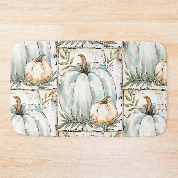 Item preview, Turquoise and Orange Pumpkin Painting  designed and sold by Debora  Lytle.