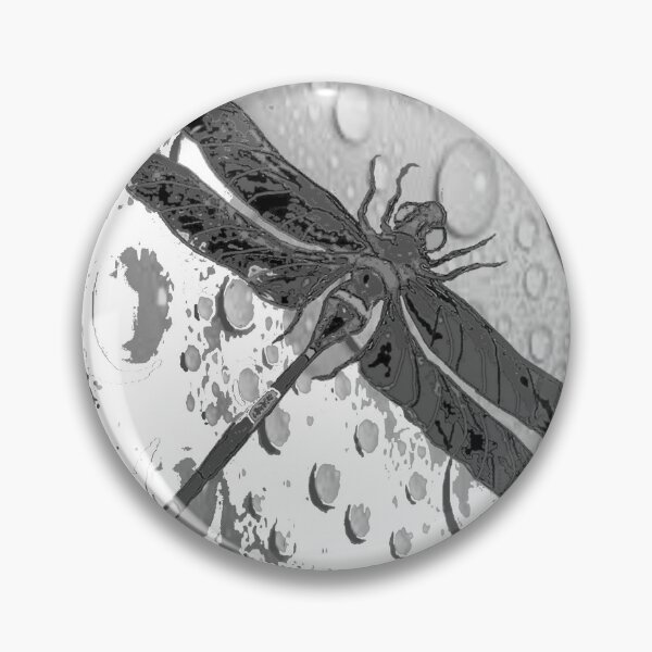 Item preview, BLACK DRAGONFLY ABSTRACT WHITE ART designed and sold by sharlesart.