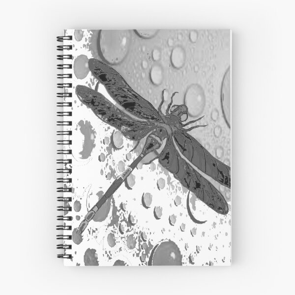Item preview, BLACK DRAGONFLY ABSTRACT WHITE ART designed and sold by sharlesart.