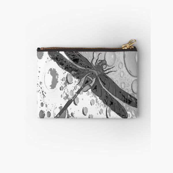 Item preview, BLACK DRAGONFLY ABSTRACT WHITE ART designed and sold by sharlesart.