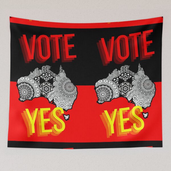 Item preview, Vote Yes To The Voice Indigenous Voice To Parliament Contrast Colors Faded Text designed and sold by 3dozecreations.