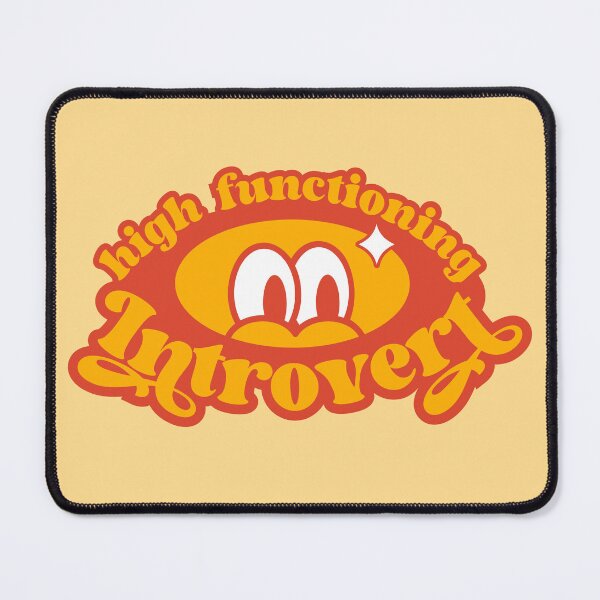 Item preview, high functioning introvert, funny retro designed and sold by Mildly Mystic.