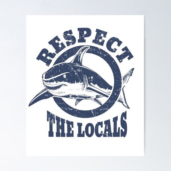 Item preview, Respect The Locals Vintage Shark designed and sold by banwa.