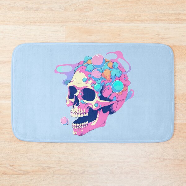 Item preview, Colorful Bubblegum Skull Lollipop Pink and Blue Sweets Juicy Spooky Halloween designed and sold by BubbleBone.
