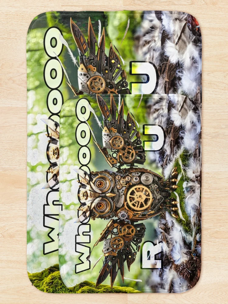 Thumbnail 5 of 6, Bath Mat, Who RU designed and sold by Glenburn Graphics.