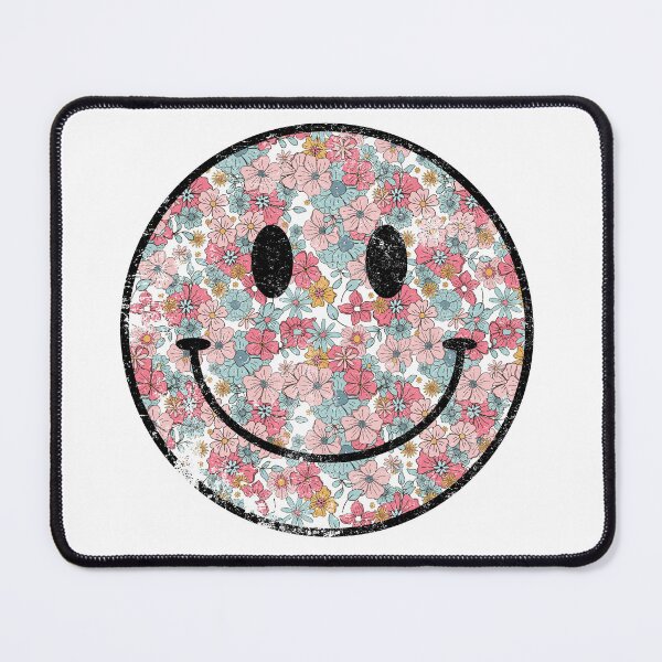 Item preview, Vintage Distressed Floral Smiley Face designed and sold by LiddyLuDesigns.