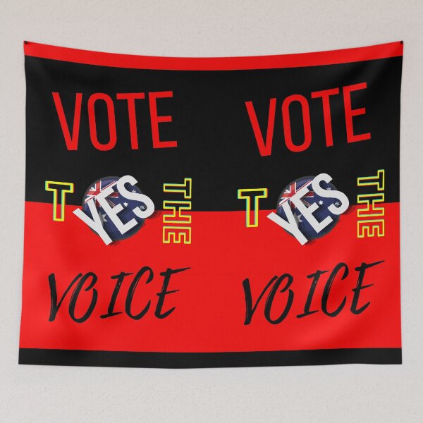 Item preview, Vote Yes To The Voice Indigenous Voice To Parliament Contrast Colors With Australia Flag designed and sold by 3dozecreations.