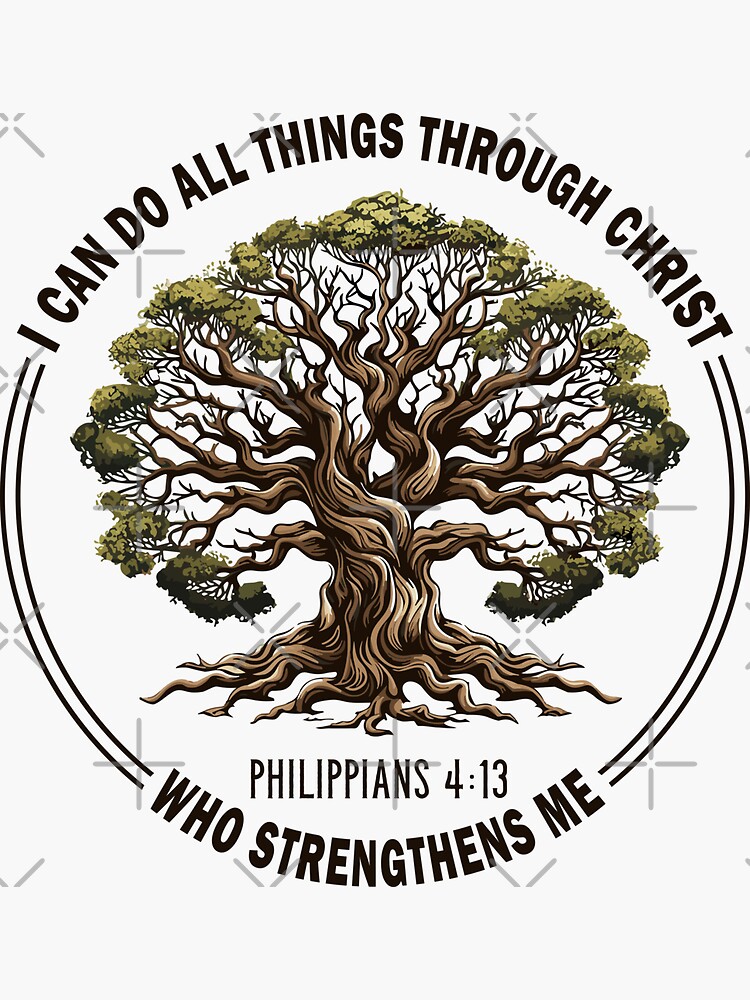 Philippians 4:13 Sticker for Sale by kendylrickard