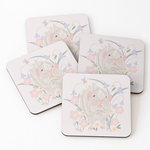 Item preview, Guinea pig in florals  designed and sold by BlossomandIvy.