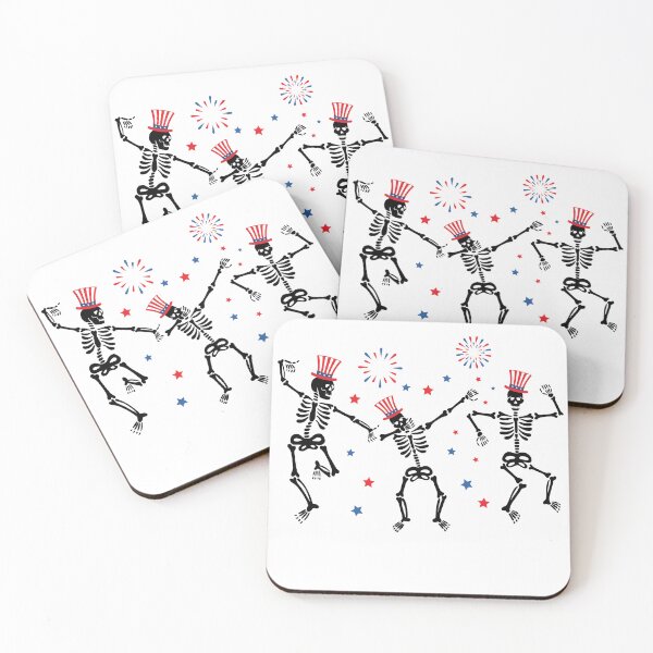 Item preview, Dancing Skeleton 4th of July American Flag Skellie designed and sold by OSM23.