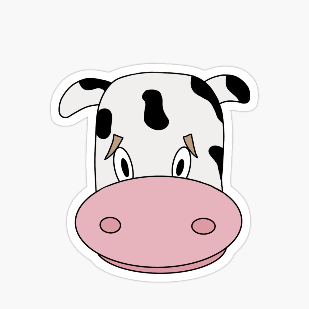 cute shy cow Sticker for Sale by kaylee phillips