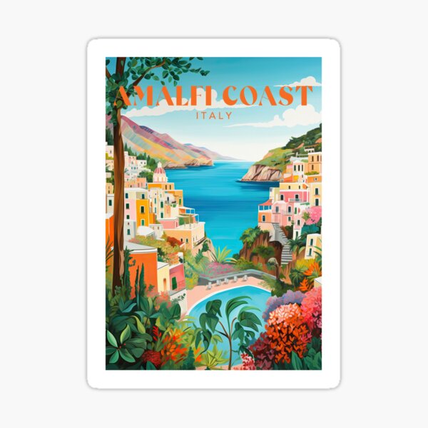 Item preview, Amalfi Coast Italy Travel Print designed and sold by ArtVueStudio.