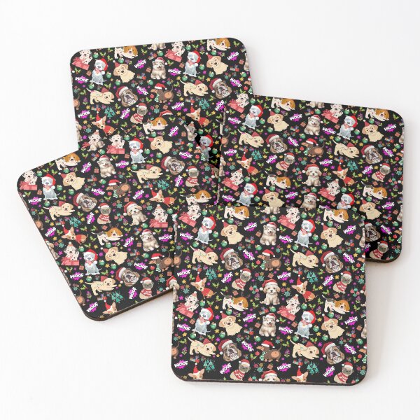 Item preview, Christmas Dog Pattern With Cute Pups designed and sold by Wolfheartart.