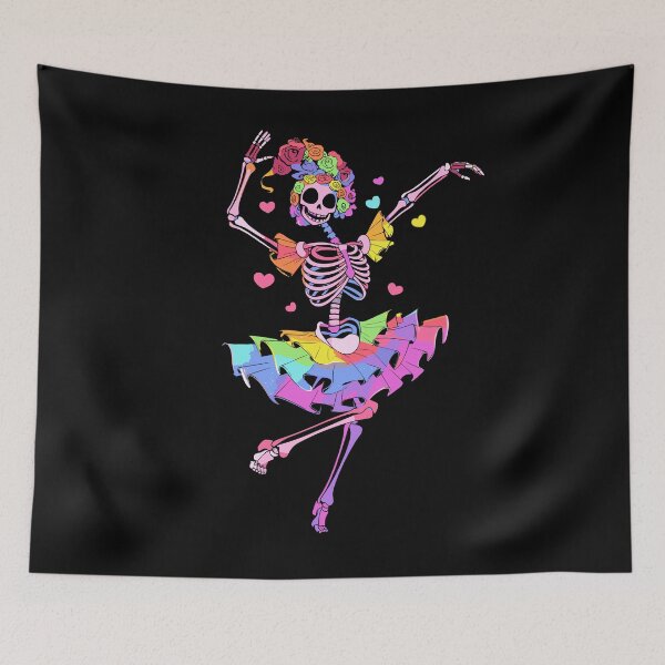 Item preview, Dancing Skeleton Rainbow Ballerina designed and sold by PiggyBoxer.
