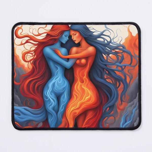 Item preview, Stylized, fractal painting of female Gemini designed and sold by Rostislav Bouda.