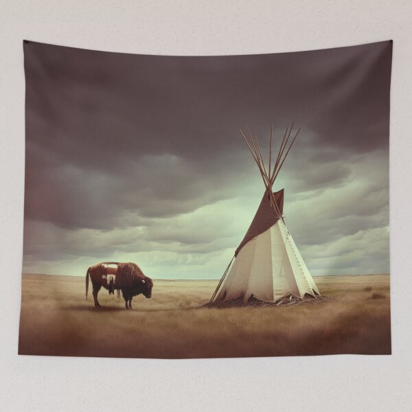 Item preview, Martian Buffalo w Tribal Blanket at Tipi designed and sold by Peter LOPEZ.