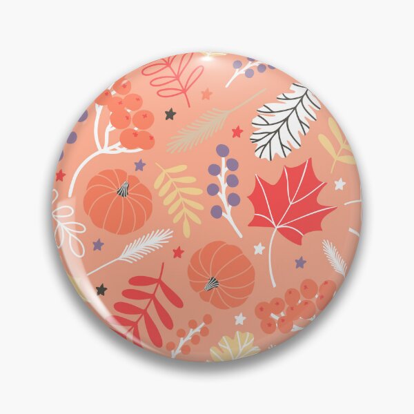 Item preview, Autumn Seasonal Pumpkin Berry Leaves pattern designed and sold by Nicola-Rowe.