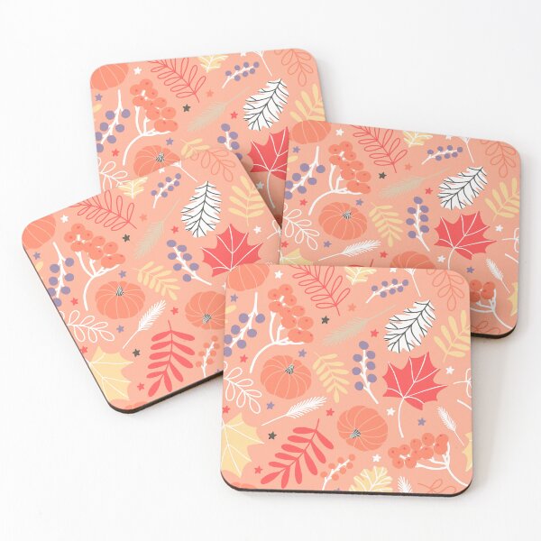 Item preview, Autumn Seasonal Pumpkin Berry Leaves pattern designed and sold by Nicola-Rowe.