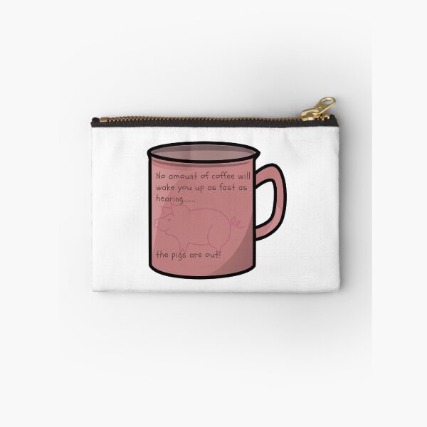 Item preview, No amount of coffee will wake you up like….pigs! designed and sold by scleverfarm.