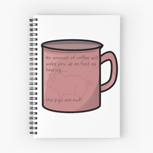 Item preview, No amount of coffee will wake you up like….pigs! designed and sold by scleverfarm.