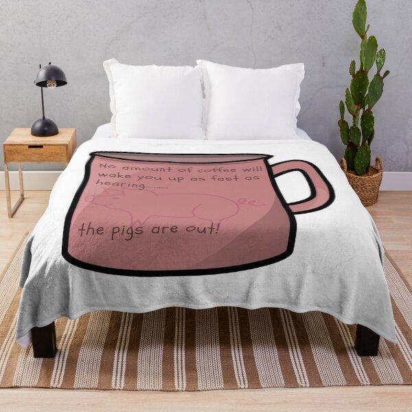 Item preview, No amount of coffee will wake you up like….pigs! designed and sold by scleverfarm.