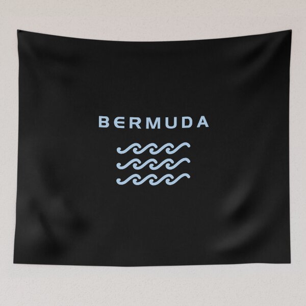 Item preview, Bermuda Triple Ocean Waves Dark Color designed and sold by TinyStarAmerica.