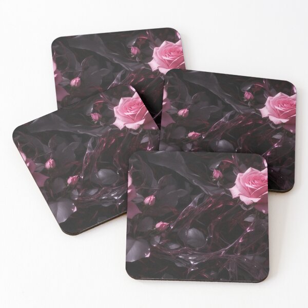 Item preview, Shadowy Elegance: Pink Rose with an Enigmatic Aura designed and sold by mrabdennour.