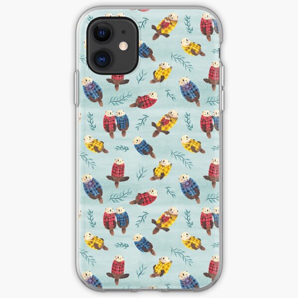 Sea Otters Wearing Plaid iPhone Soft Case