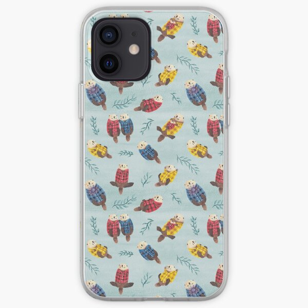 Sea Otters Wearing Plaid iPhone Soft Case