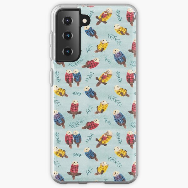 Sea Otters Wearing Plaid Samsung Galaxy Soft Case